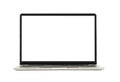 Laptop open with a blank screen or mockup computer for apply screen display on web and app isolated on white background Royalty Free Stock Photo
