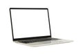 Laptop open with a blank screen or mockup computer for apply screen display Royalty Free Stock Photo