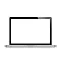 Laptop open screen white background