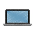 Laptop pc techology scribble