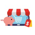 Laptop piggy bank tag price online shopping