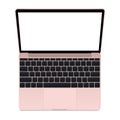 Laptop pink mockup