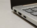 Laptop ports close up image Royalty Free Stock Photo