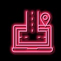 laptop program neon glow icon illustration