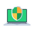 Laptop protection icon