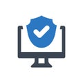 Laptop protection icon