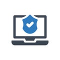 Laptop protection icon