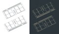 Laptop RAM module isometric drawings Royalty Free Stock Photo