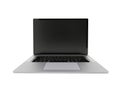 Laptop realistic computer. Modern thin edge slim design.. Laptop isolated on a white background Royalty Free Stock Photo