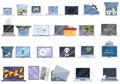 Laptop repair icons set, cartoon style Royalty Free Stock Photo