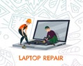 Laptop Repair Illustration