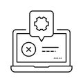 laptop repair line icon vector illustration Royalty Free Stock Photo