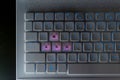 Laptop RGB keyboard Royalty Free Stock Photo