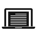 Laptop scenario icon simple vector. Video film