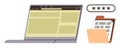 Laptop with Browser Window, Password Field, and Binary Code File in Folder Representing Data Security Royalty Free Stock Photo