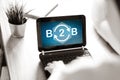 B2b concept on a laptop screen Royalty Free Stock Photo