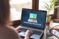 Password protected concept on a laptop screen Royalty Free Stock Photo