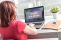 Right solution concept on a laptop screen Royalty Free Stock Photo