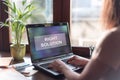 Right solution concept on a laptop screen Royalty Free Stock Photo