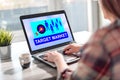 Target market concept on a laptop screen Royalty Free Stock Photo