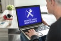 Website maintenance concept on a laptop screen Royalty Free Stock Photo