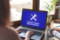 Website maintenance concept on a laptop screen Royalty Free Stock Photo