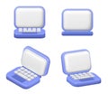 Laptop with screen and keyboard Royalty Free Stock Photo