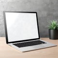 Realistic laptop screen mockup design template Royalty Free Stock Photo