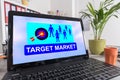 Target market concept on a laptop Royalty Free Stock Photo