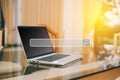 Laptop for Searching Browsing Internet Data Information Networking Concept Royalty Free Stock Photo