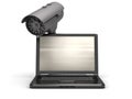 Laptop and security camera