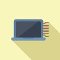 Laptop service tool mobile icon flat vector. Tool hand mobile