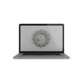 Laptop with Settings Gear Icon Royalty Free Stock Photo