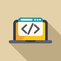 Laptop showing html code on screen with shadow Royalty Free Stock Photo