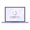 Laptop showing update system software progressing Royalty Free Stock Photo
