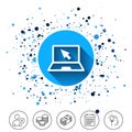 Laptop sign icon. Notebook pc with cursor symbol. Royalty Free Stock Photo