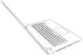 Laptop sketch. Vector created of 3d. Wire-frame line style Royalty Free Stock Photo