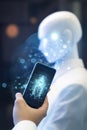 Laptop or Smartphone With ChatGPT Chat Bot AI generated