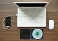 Laptop And Smartphone For Sync Music Concept Royalty Free Stock Photo