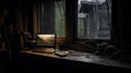Post-apocalyptic Laptop In Atmospheric Woodland A Cinematic Composition