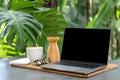 A laptop on the table Royalty Free Stock Photo