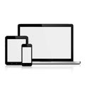 Laptop,tablet and smartphone mockup Royalty Free Stock Photo
