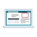Laptop with tax document Royalty Free Stock Photo