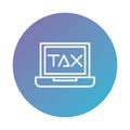 Laptop with tax obligation ebusiness degraded style