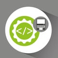 Laptop technology coding web icon