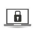 laptop technology protection security data icon graphic