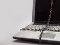 Laptop tied with chain