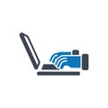 Laptop Typing Icon Royalty Free Stock Photo