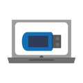 laptop with usb Royalty Free Stock Photo