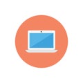 Laptop vector flat colour icon Royalty Free Stock Photo
